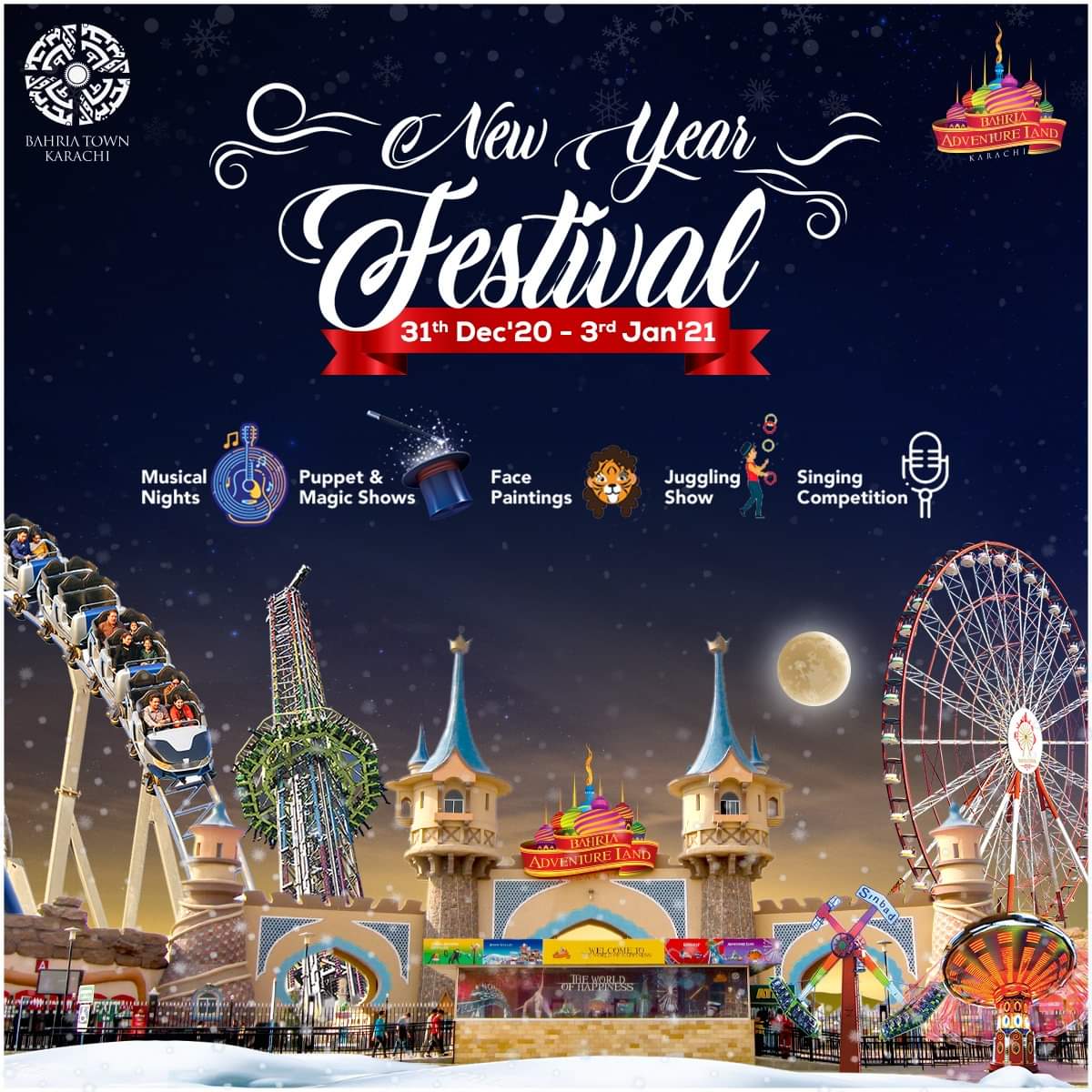 New Year Festival in Bahria Adventure Land Karachi